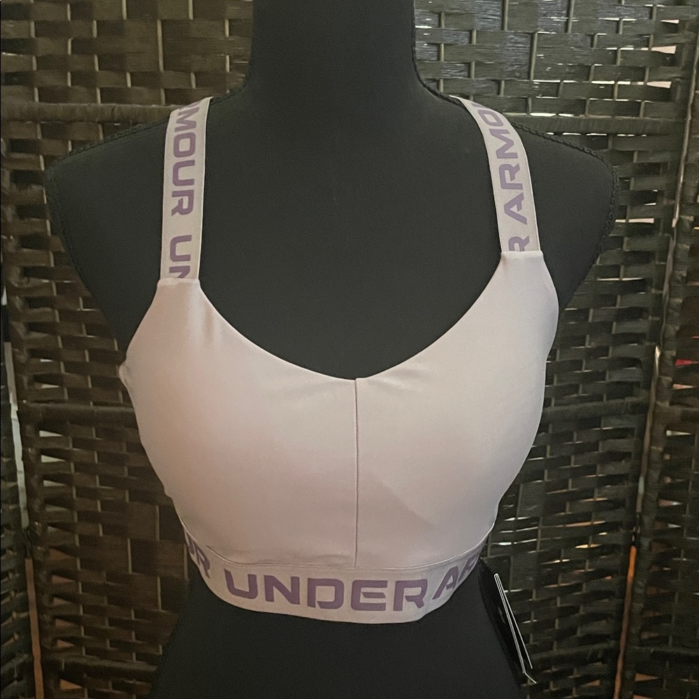 Under Armour Lilac Purple Branded Elastic Sports Bra- Brand New